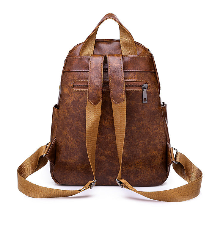 Paziye Brown Vintage Japanese Shoulder Backpack