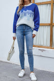 Gradient Color Block Pullover Sweaters